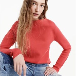 J.Crew Subtle boatneck sweater merino wool/cotton